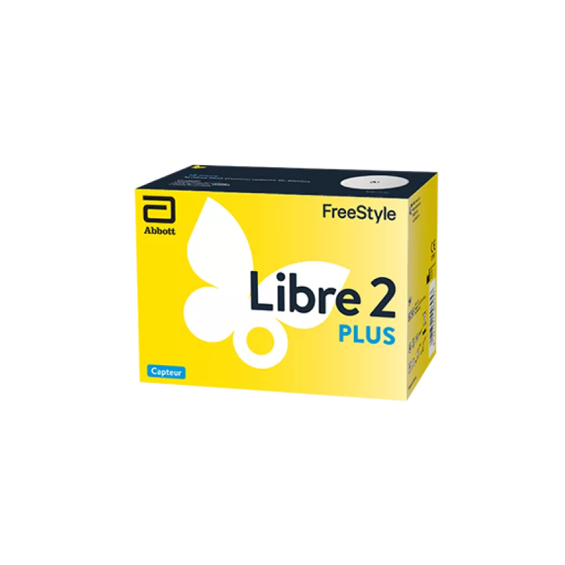 Capteur FreeStyle Libre 2  Plus - Autosurveillance du Glucose Sans Piqûre- Abbott - 1 capteur pour 15 jours