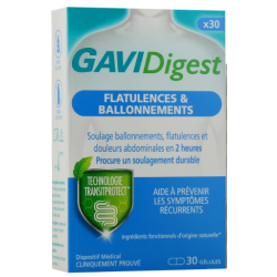 GaviDigest - Flatulences & Ballonnements - Reckitt - 30 Gélules