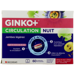 Ginko + - Night Circulation - Light Legs - Bouchara - 60 tablets