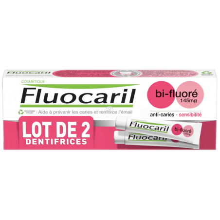 Toothpaste Dents Sensibles, Fluocaril, 2 X 75 ml