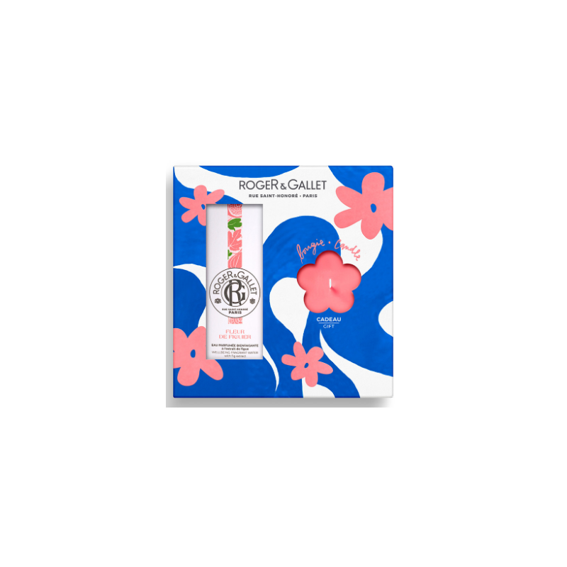 Coffret - Eau Parfumée + Bougie offerte - Fleur de Figuier - Roger Gallet -  100ml