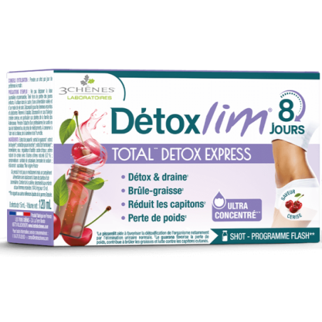 Detoxlim - Detox Express - Detox & Drain - 3 Chênes - 8 shots