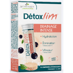 Detoxlim - Drainage Intense - Minceur & Hydratation - 15 Comprimés Effervescents