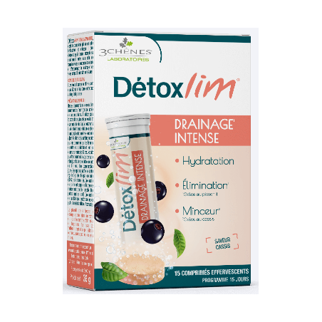 Detoxlim - Intense Drainage - Slimming & Hydration - 15 Effervescent Tablets