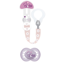Pacifier & Pacifier Clip - 6+ Months - MAM - n°79
