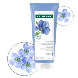 Baume Après-Shampoing aux fibres de Lin - Cheveux Fins Sans Volume - Klorane -200 ml