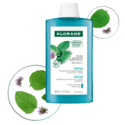 Shampooing à la Menthe - Anti-pollution - Détox - Cheveux Normaux - Klorane- 400 ml - Klorane