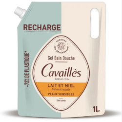 Bath and Shower Gel Refill - Milk and Honey - Sensitive Skin - Rogé Cavaillès - 1L