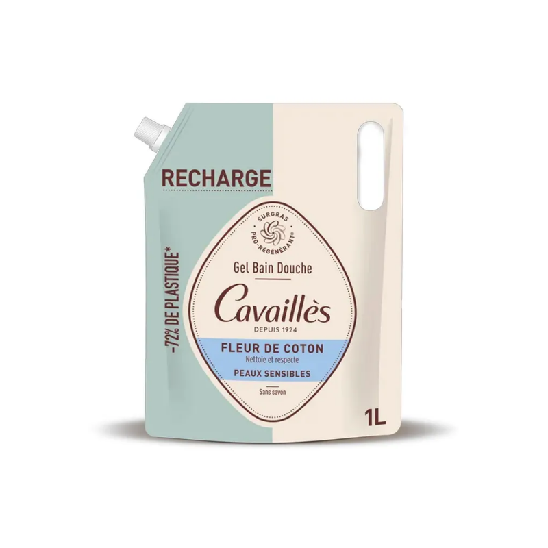 Recharge Gel Bain Douche - Fleur de Coton - Rogé Cavaillès - 1L