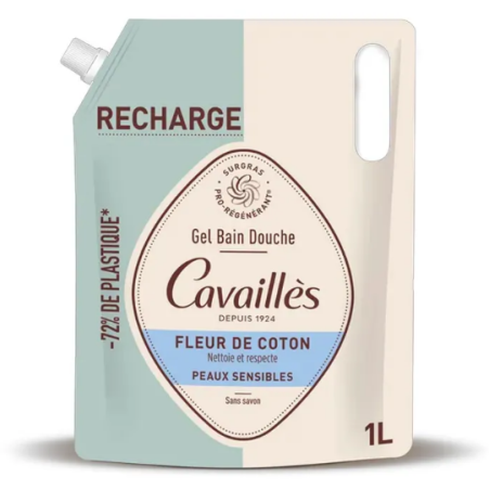 Bath Shower Gel Refill - Cotton Flower - Rogé Cavaillès - 1L