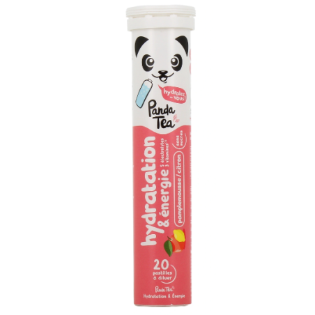 Pastilles hydratation & énergie - Panda Tea - Pamplemousse/Citron - 20 Pastilles
