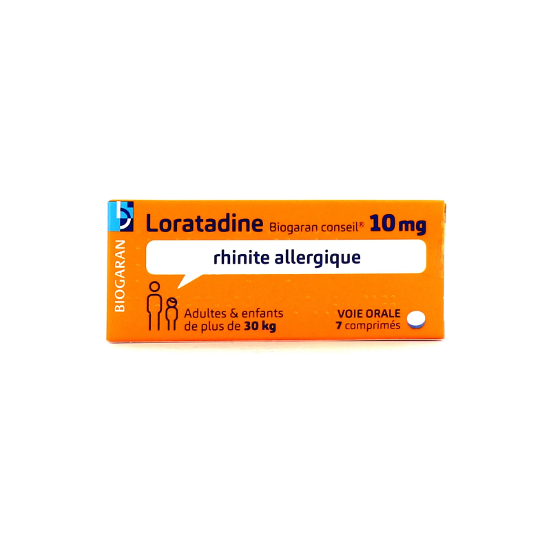 Loratadine 10mg, Rhinite allergique, 7 Comprimés Biogaran Conseil