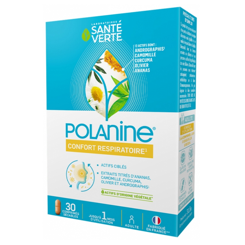 Polanine Confort Respiratoire - Santé Verte - 30 Comprimés