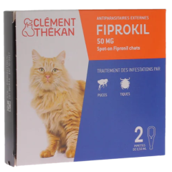 Fiprokil 50 mg - Antiparasitaires Chats - Clément Thékan - 2 Pipettes