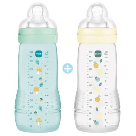 Set of 2 MAM Baby Bottles  Easy Active- +6 months 2 X 330ml Mam