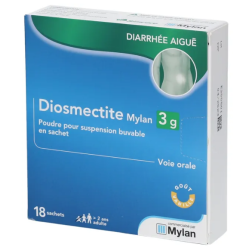Diosmectite Viatris 3g - Diarrhée - Suspension Buvable - 18 sachets
