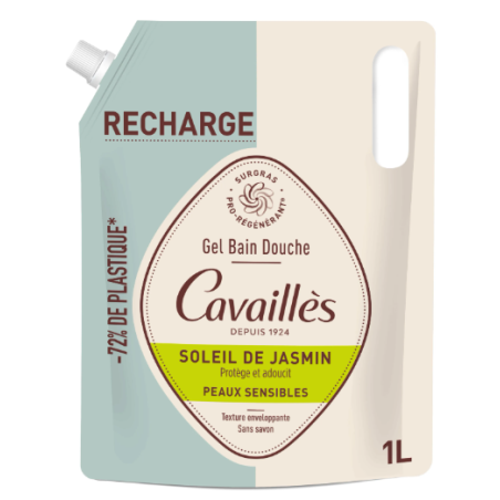 Recharge Gel Bain Douche - Soleil de Jasmin - Cavaillès - 1L