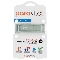 Bracelet Adulte  - Anti-Moustique - Parakito - 1 Bracelet - 2 Recharges