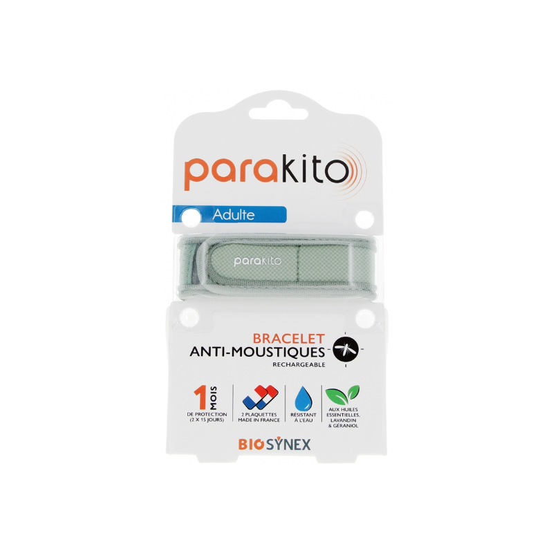 Adult Bracelet - Mosquito Repellent - Parakito - 1 Bracelet - 2 Refills