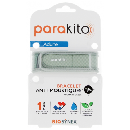 Adult Bracelet - Mosquito Repellent - Parakito - 1 Bracelet - 2 Refills