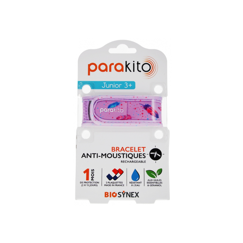 Bracelet for children aged 3+ - Mosquito repellent - Parakito - 1 bracelet - 2 refills