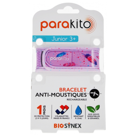 Bracelet for children aged 3+ - Mosquito repellent - Parakito - 1 bracelet - 2 refills