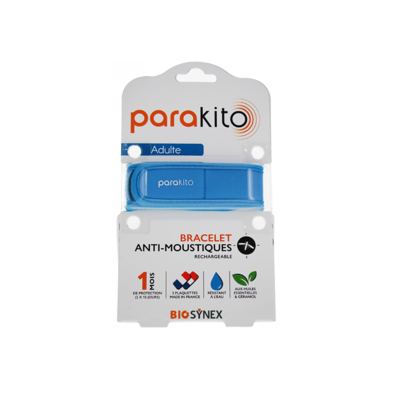 Adult Bracelet - Mosquito Repellent - Parakito - 1 Bracelet - 2 Refills