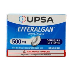 Efferalgan 500mg UPSA Paracétamol, 16 Comprimés Orodispersibles