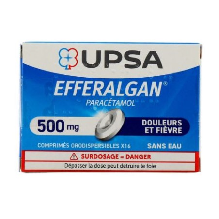 Efferalgan 500mg UPSA Paracétamol, 16 Comprimés Orodispersibles