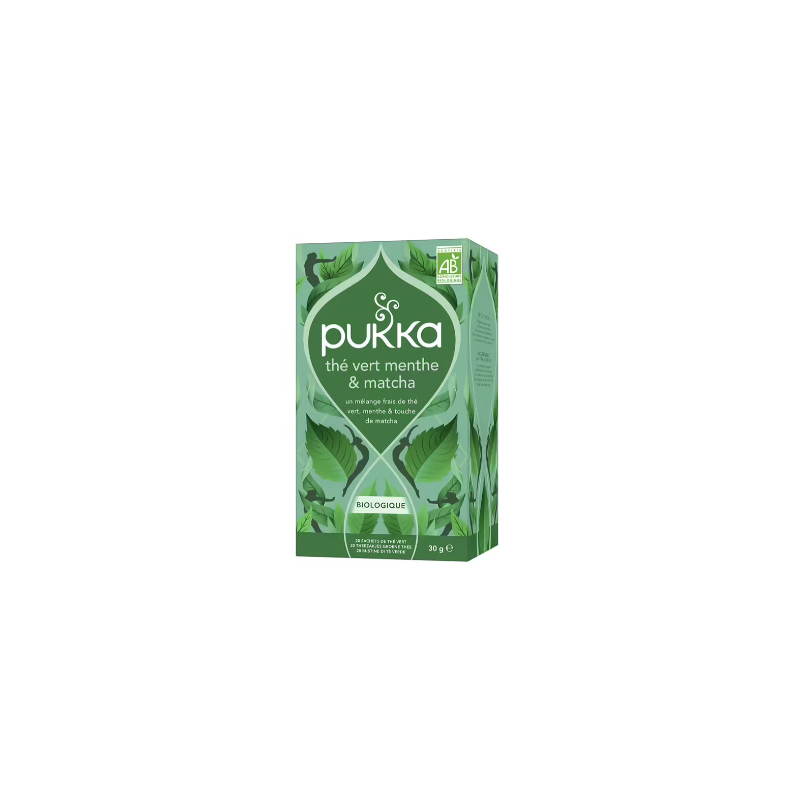 Tisane Thé Vert Menthe & Matcha - Bio - Pukka - 20 sachets