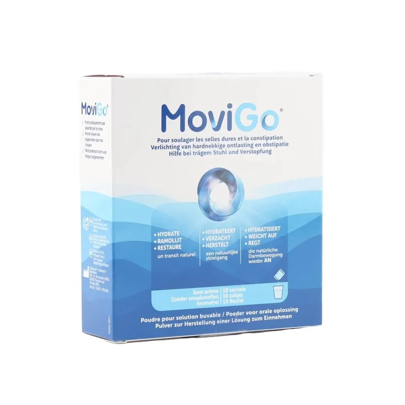 Movigo - Treatment for Constipation & Hard Stools - Biocodex - 10 Sachets