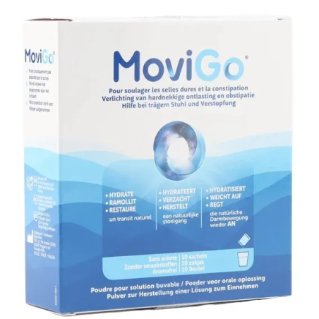 Movigo - Treatment for Constipation & Hard Stools - Biocodex - 10 Sachets