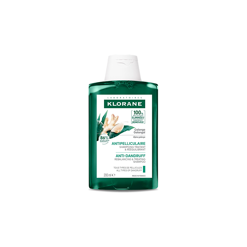 Rebalancing Shampoo with Galangal - Anti-Dandruff - Klorane - 200 ml