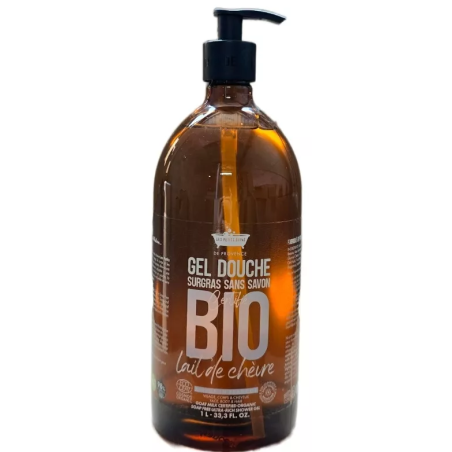 Gel Douche Surgras - Lait de Chèvre Bio - Les Petits Bains de Provence - 1L