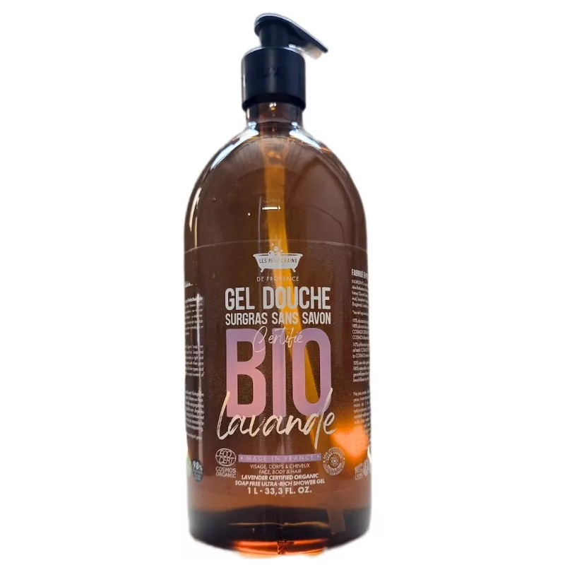 Gel Douche Surgras - Lavande Bio - Les Petits Bains de Provence - 1L