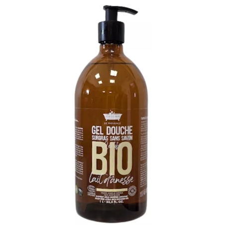 Gel Douche Surgras - Lait d'ânesse Bio - Les Petits Bains de Provence - 1L