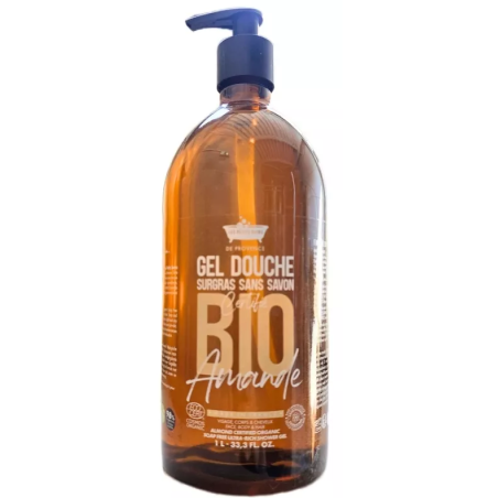 Ultra-rich shower gel - Organic almond - Les Petits Bains de Provence - 1 L