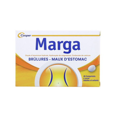 Marga - Brûlures & Maux d'estomac - Cooper - 48 comprimés à sucer