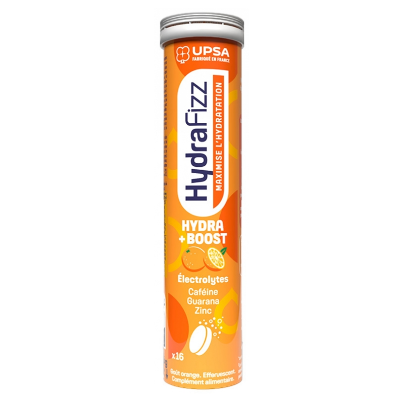 HydraFizz - Hydra+Boost - Orange Flavour - UPSA - 16 Tablets