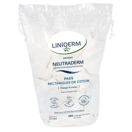 Cotton Rectangles - Face & Body - Neutraderm - 8x10cm - 180 Pads