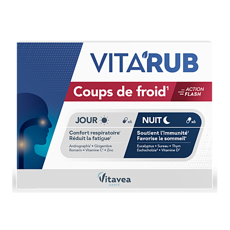 Vita'Rub - Cold Spells - Day & Night - Nutrisanté - 12 Capsules