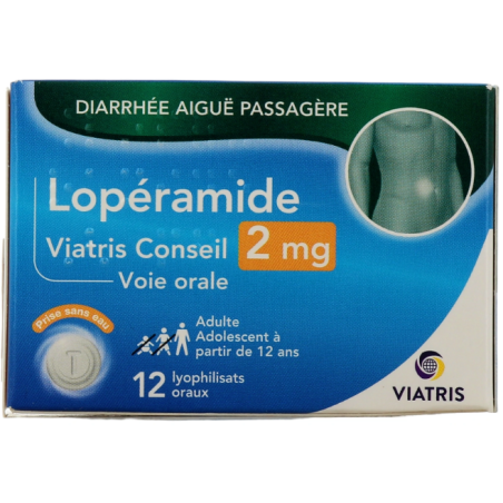 Loperamide 2 mg - Acute Transient Diarrhoea - Viatris - 12 Oral Lyophilisates