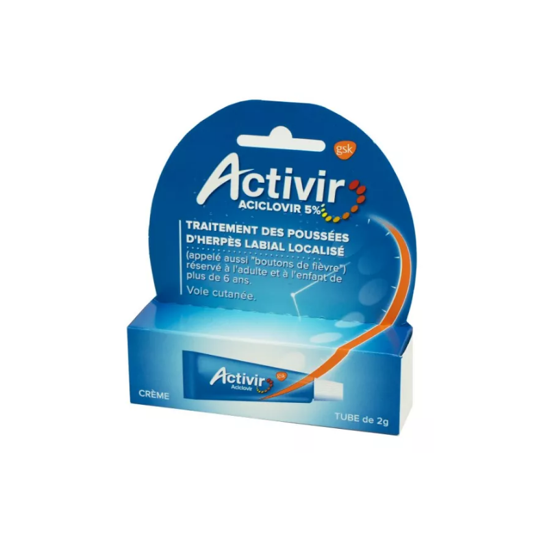 Activir 5% - A L'Aciclovir - Bouton De Fièvre - Tube De 2g