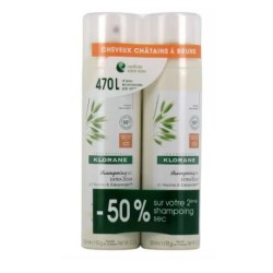 Shampooing Sec - Lait d'Avoine - Cheveux Bruns - Klorane -  2x150ml