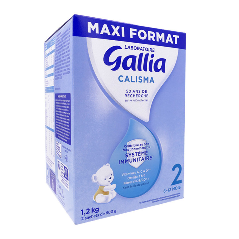 Calisma Milk - 2nd Age - 6 to 12 Months - 2 Sachets of 600G Gallia