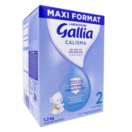 Lait Calisma - 2 ème Age - 6 à 12 Mois - 2 Sachets de 600G