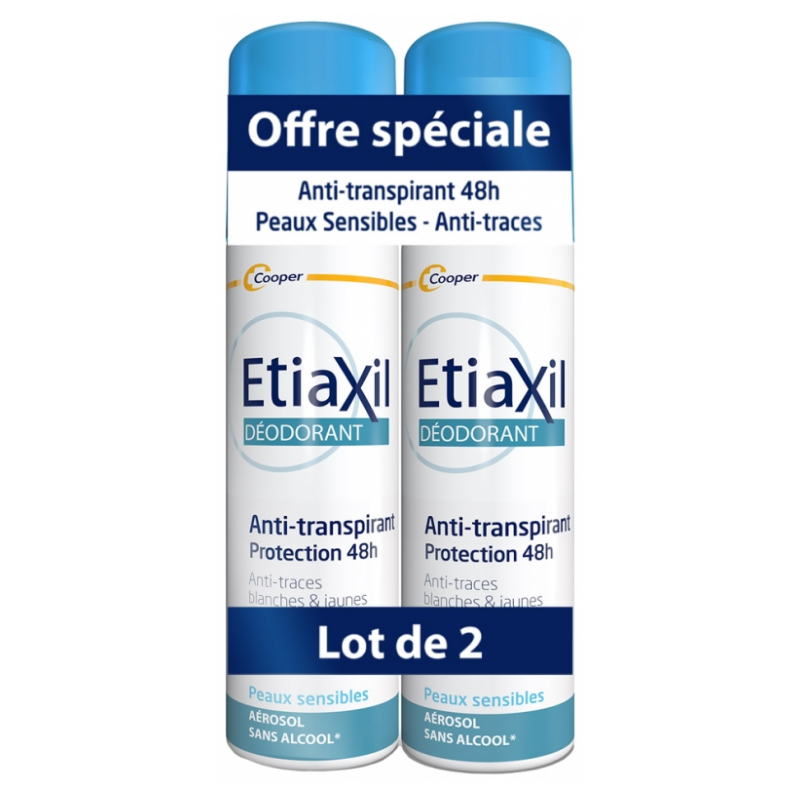 Daily Deodorant - Antiperspirant - Alcohol-Free - Etiaxil - 2x150ml