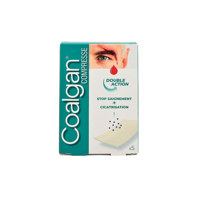 Hemostatic Compresses - Stop Bleeding - Coalgan - 5 Compresses