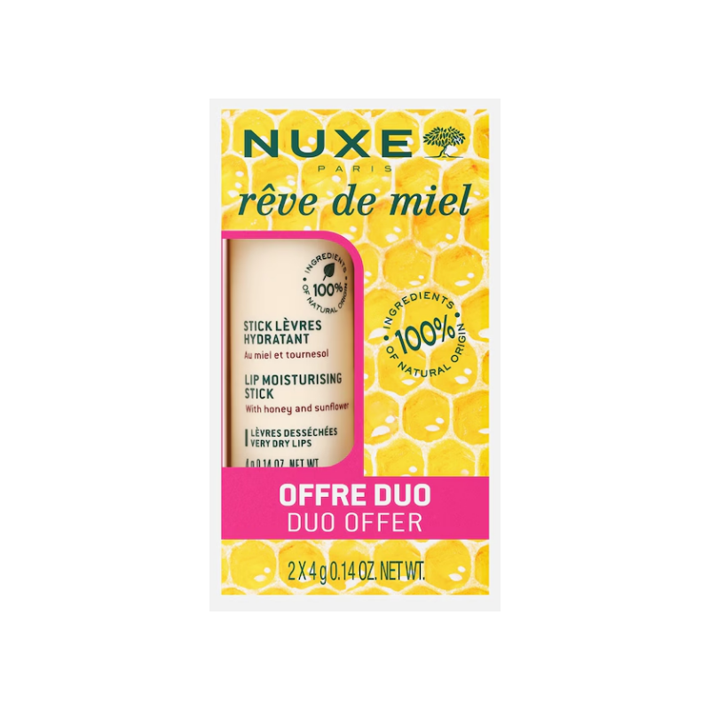 Moisturizing Lip Balm - Honey Dream - Nuxe - Duo Offer 2x4g