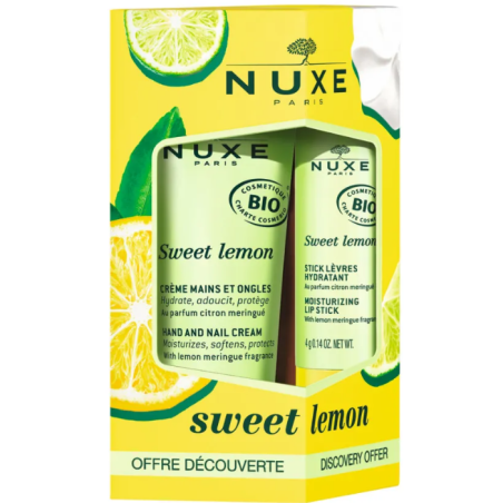 Discovery Offer - Hand Cream & Lip Balm - Sweet Lemon - Nuxe